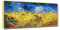 JZSDGB Goldframed-Van Gogh Bilder Leinwand|Bild Auf Keilrahmen|XXL-Abstrakte Wandkunst Bilder|Wandbild Poster Kunstdruck Als Leinwandbild|Wand-Bilder(Weizenfeld mit Krähen) 90x180cm(35x71in)