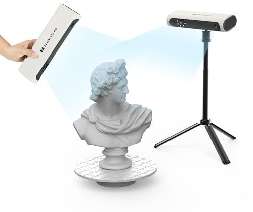 3DMakerpro Lynx 3D Scanner 0,1 mm Genauigkeit und 10 FPS Scangeschwindigkeit Tragbare 3D Scanner für 3D Drucker Modelldesign mit intelligentem großflächigen Ausrichtungsalgorithmus - Premium Kit