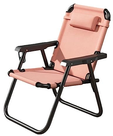 VIDECOR Bequemer Campingstuhl Faltbarer Klappstuhl bis 150kg belastbar Leichter Angelstuhl mit hoher Rückenlehne für Outdoor, Garten, Festival,Pink-S
