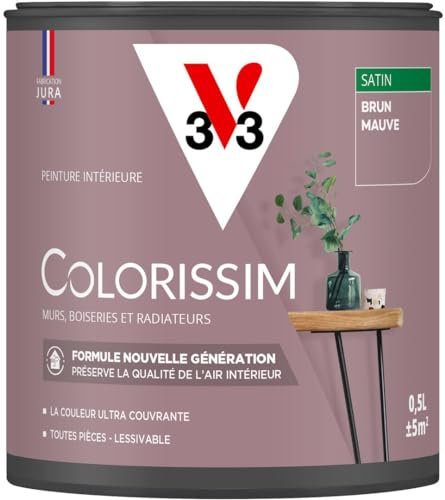 V33 Peinture multi-supports Colorissim® Brun mauve satin 0,5L