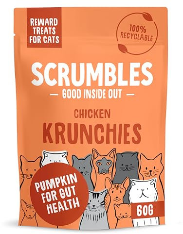 Scrumbles Chicken Krunchies, Pillow Cat Treats, 60g