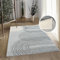 payé Teppich Wohnzimmer Kurzflor Grau - 120x170cm - Boho Geometrisch Modern Skandinavisch Wohnteppich Schlafzimmer