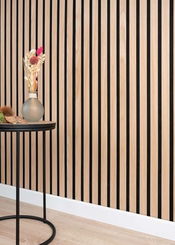 Akustik Paneele aus Holz Module in 52 x 52 oder 104 x 52 cm 3D Akustik Paneele 3D Holzpaneel (Eiche hell XL)