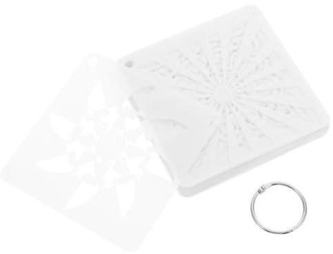 DIYEAH Mandala Drawing Stencil 36pcs Flower Hollow Square Shape Journal Tile Stencil Mandala Template DIY Hollow Molds for Painting Decor Number White Stone