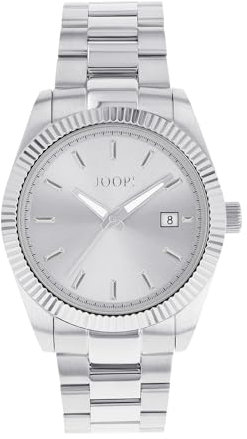 Joop! Armbanduhr Unisex Damen Herren Quarzuhr Analog, mit Edelstahl Armband, Silber, 5 bar Wasserdicht, Kommt in Uhren Geschenk Box, 2037686