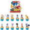 Hedgehog Cupcake Toppers Dekoratio, 25 Stück Tortendeko Hedgehog, Cartoon Toppers Decoration Cake Topper, für Geburtstagsfeier Cupcake-Dekoration für Kinder