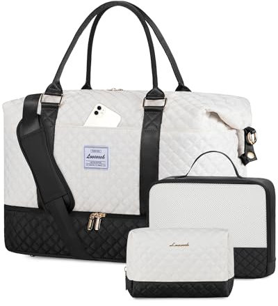 LOVEVOOK Sporttasche Damen Reisetasche Groß Handgepäck Tasche für Flugzeug Weekender Travel Duffle Cabin Bag Women Carry On Luggage Set Mommy Wickeltasche Strandtasche Badetasche XXL Familie