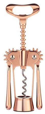 Tire bouchon,Tire-bouchon à Levier Vertical,Tire-Bouchon Pour Retirer Bouchons et Capsules,Ouvre Bouteille de Vin en Alliage de Zinc de Qualité Supérieure avec Décapsuleur Multifonction (Or)