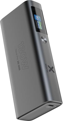 Xtorm Nova Pro Batterie Externe 20000 mAh, Batterie Externe Ultra Slim Légère, Chargeur Portable USB-C 130W pour Laptop, iPhone, Samsung Galaxy et Plus, Quick-Charge, 2 Ports USB-C