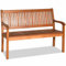 Balkonbank Holz, Holzbank wetterfest, Sitzbank für 2-3 Sitzer, Gartenbank aus Eukalyptus bis 320 kg belastbar, Parkbank für Terrasse, Balkon, Garten, 126 x 63 x 91 cm, Natur