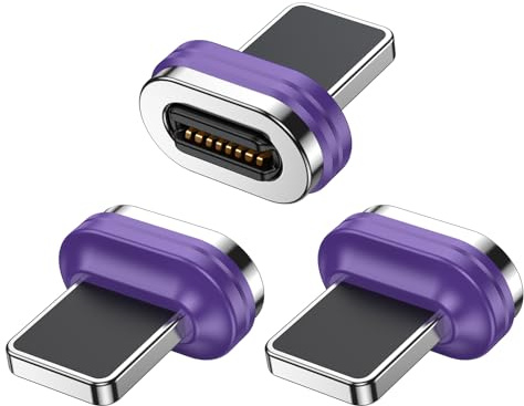 AUFU 16Pin Phone Magnet Stecker [3 Stück] Magnet Adapter 12W Magnetischerkopf Staubschutz Verbinder für 16Pin Ladekabel Magnetisch