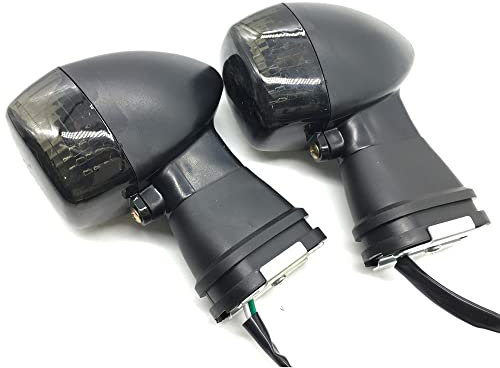 SQIANKUN Blinker Motorrad Blinker vorne Blinker passend for Kawasaki ZX600 passend for Ninja ZX-6R ZX6R ZX-9R ZXR400 KLE 250/400/500 ZX900 ZX-7 ZX7R ZX12R Motorrad Blinker(Smoke)