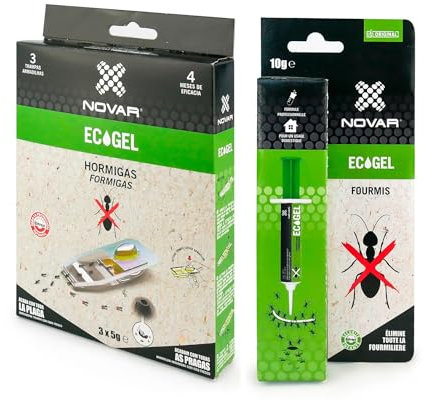 ECOGEL Pack Trampa y Jeringuilla para Hormigas | Alta Eficacia con Insecticida Atrayente de Máxima Potencia