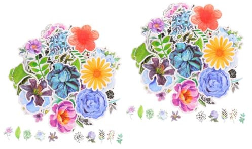 Angoily 2 Sätze Postkartenaufkleber Scrapbooking Sticker Scrapbook Stickers Zeitschriftenaufkleber Pflanzenwandaufkleber Aufkleber Für Journaling Und Scrapbooking Papier 100 Stück * 2
