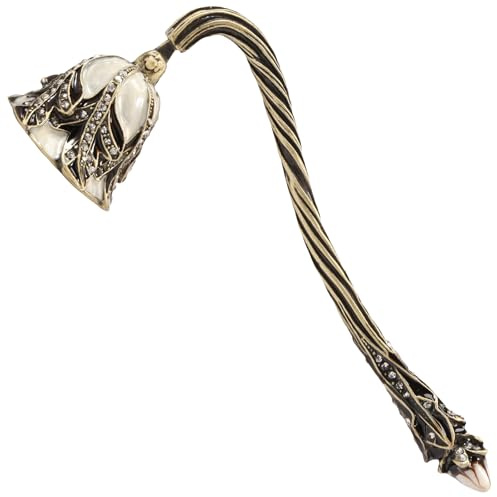 Foppla Kerzenlöscher im Vintage-Stil mit einzigartigem langem Griff, dekorativer Feuerlöscher für Kerzenliebhaber, um die Flamme sicher zu löschen (Weiß)