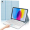 Teclado iPad A16 11/10 Generación (2025/2022) con Touchpad, Funda Teclado para iPad 10 Gen 10.9/11 Generación 11 Pulgadas, Español Ñ Bluetooth Magnéticamente con Despetar/Dormir Auto Funda, Azul