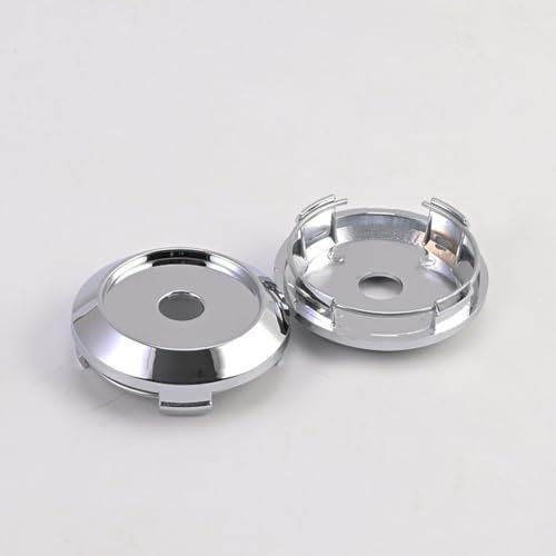 Radnabenkappen 64mm für Opel Corsa 2019-2025 Corsa F,4 Stück Felgendeckel Radnabendeckel Nabenkappen aus langlebigem ABS,Felgenschutzabdeckung,Auto Zubehör,Silver-4PCS