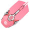 UKCOCO 1pieza Ratón Gaming Rosa Mouse Cable para Pc y Laptop Diseño Cute para Macro Programable y Luz RGB para