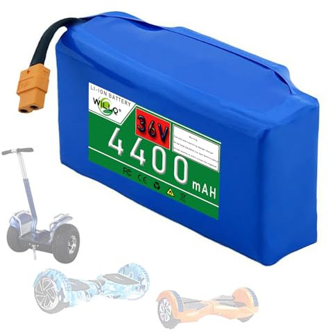 WILLQ Batterie Lithium-ION 10S2P 36V 4400mAh Batterie Remplacement pour Scooter électrique 158Wh Hoverboard Trottinette électrique Moteur à équilibrage Automatique avec Prise XT60