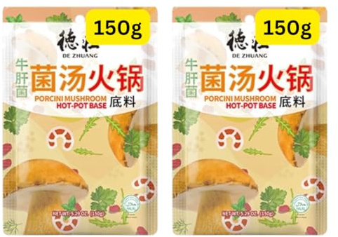 Porcini Mushroom Hot Pot Seasoning 2x150g (2x150g Mushroom)