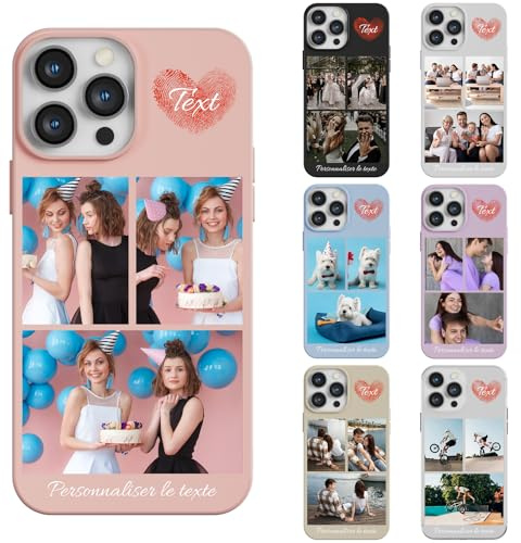 LQGBFCLK Personalisierte Handyhülle für iPhone 15 Pro max,Personalisiert Hülle mit Bild Foto Text Selbst Gestalten Design Schutzhülle,Stoßfeste Kratzfeste weiche TPU Hülle (Mehrfarbig)