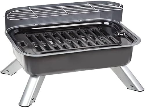 Barbecue Elettrico Senza Fumo BRASERO GRILL, BBQ Doppia Griglia Elettrica XXL con Paratia Anti Schizzi e Paravento, Griglia Elettrica Portatile da Balcone Barbecue da Interno o Esterno