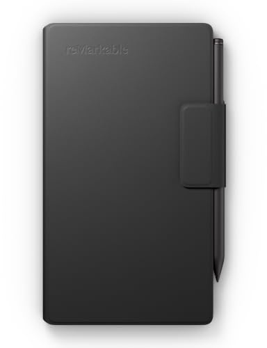 reMarkable Paper Pro Move Book Folio – Black Leather | Premium Leather Book Folio for your 7.3'' Paper Pro Move tablet, protective, lightweight tablet case