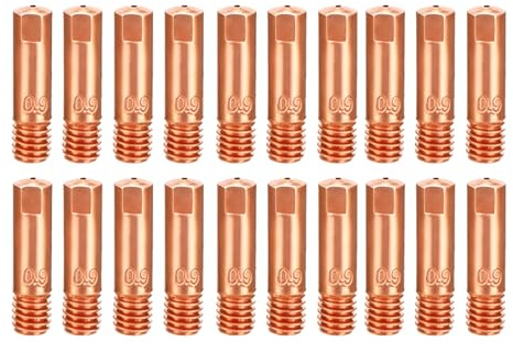 20 Piezas Boquillas Punta de Contacto MIG 0.9MM Cobre para Soldadura MB15AK, Accesorios de Soldadura Consumibles MAG para Pistola de Soldar Consejos de Soldadura de Alta Precisión Máquinas de Soldar
