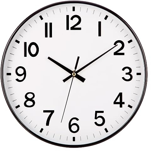 ACCSHINE Wanduhr Ohne Tickgeräusche 20cm Modern | Stereo Ziffern Lautlos Wanduhr Klein Quarz Batteriebetrieb Einfach zu Lesen für Wohnzimmer Küche Schlafzimmer Büro Schule