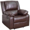 Flash Furniture Harmony Series Lederliege, braun, 91,4 x 94,4 x 96,5 x 96,5 cm (L x B x H)
