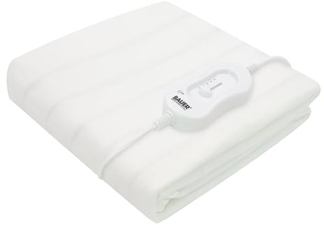 Bauer Professional 39050 Electric Heated Under Blanket / Single Bed Size / Secure Tie Fittings / Overheat Protection/ 3 Heat Settings