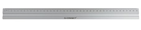 Q-Connect KF03679 Lineal Alu - 40 cm, silber