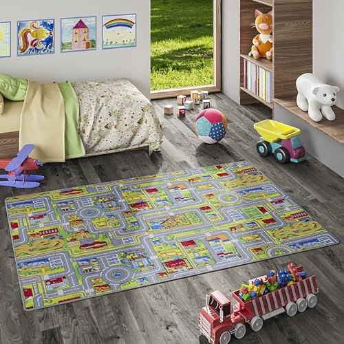 Snapstyle Kinder Spiel Teppich Abenteuerland Bunt in 24 Größen