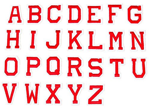 Iron on Patches Letters 26pcs A-Z Alphabet Patches Animal Shaped DIY Motif Iron On Or Sew On Patches Appliques for Jeans Jackets Backpacks(Style 2)