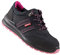 Urg Scarpe antinfortunistiche da lavoro, da donna, con punta in acciaio, taglia 36-41 (214S1), nero/rosa, 37 EU