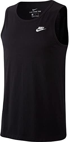 Nike M NSW Club-Tank Camiseta sin Mangas, Hombre, Black/White, 2XL