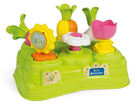 Clementoni - Banchetto in Plastica con 6 Elementi da Inserire, Baby Garden, Gioco per Bambini per lo Sviluppo di Coordinazione e Manualità, Regalo Bambini 0-36 Mesi, 17277