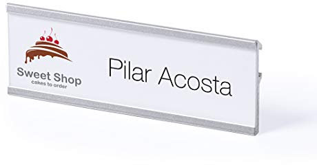 FUN FAN LINE - Set de 20 Identificadores Magnéticos personalizables 3 en 1 (25x70mm) - Ideal para trabajo - Identificador de Trabajo con Nombre Personalizable Magnético