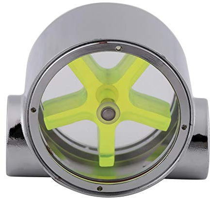 Wasserdurchflussanzeiger G1/4 , für PC-Computer, Wasserkühlsystem, Durchflussanzeiger, 5 Flügelräder, auslaufsicheres Design, Überwachung der Wasserkühlung, leicht zu beobachten durch grünes