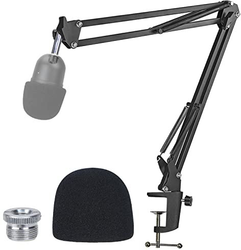 YOUSHARES Boom Arm kompatibel mit Razer Seiren Mini Mikrofonarm, Mikrofonständer mit Popschutz, Professionelle Mic Halterung mit Popfilter Schaumstoff für Aufnahme,Podcasting,Voice-Over,Streaming