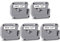 5x MarkField kompatibel mit Brother M-K221S MK-221 MK221 Schriftbänder 9mm, Schwarz auf Weiß, kompatibel mit Brother M-K221 9mm 3/8 White Schriftband für P-Touch PT-65 PT-60 PT-90 PT-55 PT-M95 PT-85
