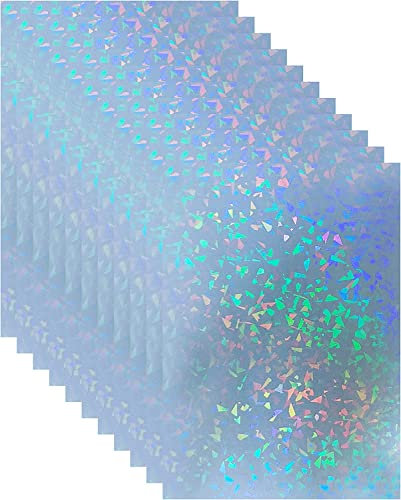 20 Blatt A4 (210x297mm) Broken Glass Holographische Aufkleber Papier Holographische Klare Vinyl Aufkleber Papier Selbstklebende Holographic Overlay