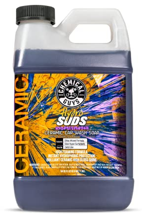 Chemical Guys HydroSuds Ceramic Shine High Foaming Car Wash Soap - Foam Cannon Soap, Works with Foam Guns or Bucket Washes Safe for Cars, Trucks, Motorcycles, RVs, & More, Berry Scent - 64 fl oz