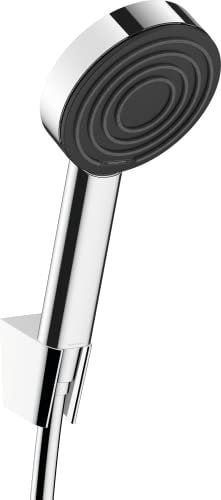 hansgrohe Duschset Pulsify S, Duschkopf mit Schlauch und Halterung, Handbrause mit 1 Strahlart, Chrom