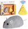 MYCreator Mini Remote Control Rat Fake Mouse Prank Toy with Cheese Controller, Realistic Stuffed Animal Plush Mouse Interactive Cat Toys Halloween Trick Spooky Funny Toy for Cats Dogs Kids (Grey)