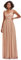 Ever-Pretty Damen V-Ausschnitt Ärmellos Hohe Taille Glitzer Elegant Lang Abendkleid Roségold 38