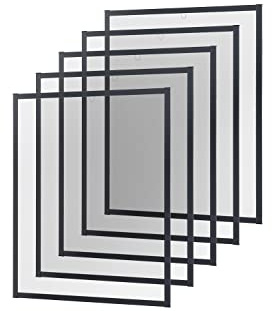 empasa Insektenschutz Fliegengitter Fenster MASTER SLIM Set Alurahmen | Mückengitter als Selbstbausatz in 150 x 160 cm, verschiedene Sets und Farben, Farbe:anthrazit, Ausführung:5er Set