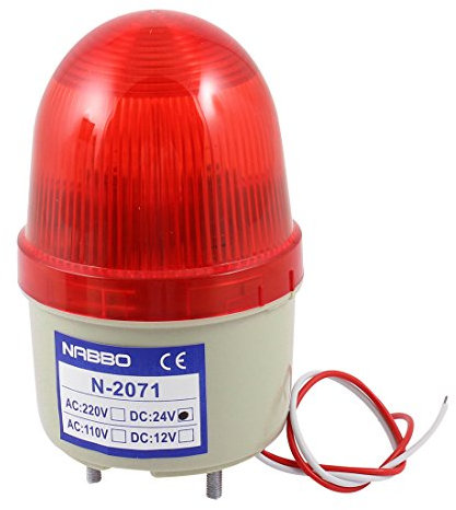 Ruilogod DC 24V industriel lampe flash stroboscopique avertissement d'urgence ampoule rouge N-2071