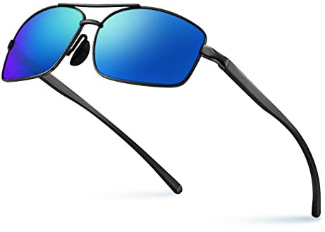 Bloomoak Polarisierte Sonnenbrille für Herren - UV400 Schutz Outdoor Sportbrille mit Al-Mg Metallrahmen zum Fahren