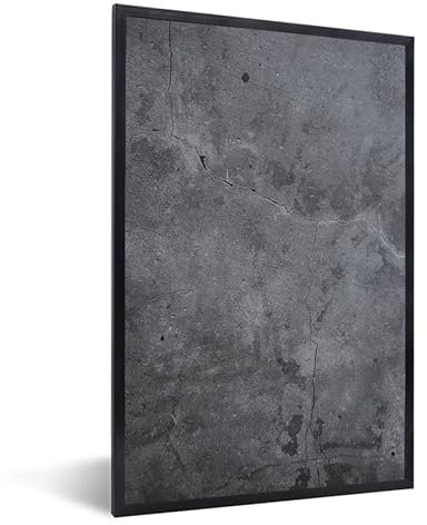 MuchoWow Poster Bilder Wanddeko Deko Wohnzimmer 20x30 cm Industriell - Beton - Grau - Schiefer - Retro